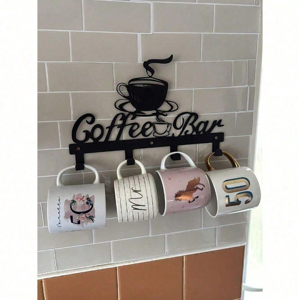 Coffee Equipment Rack - Porta Tazze in Metallo Stile Rustico