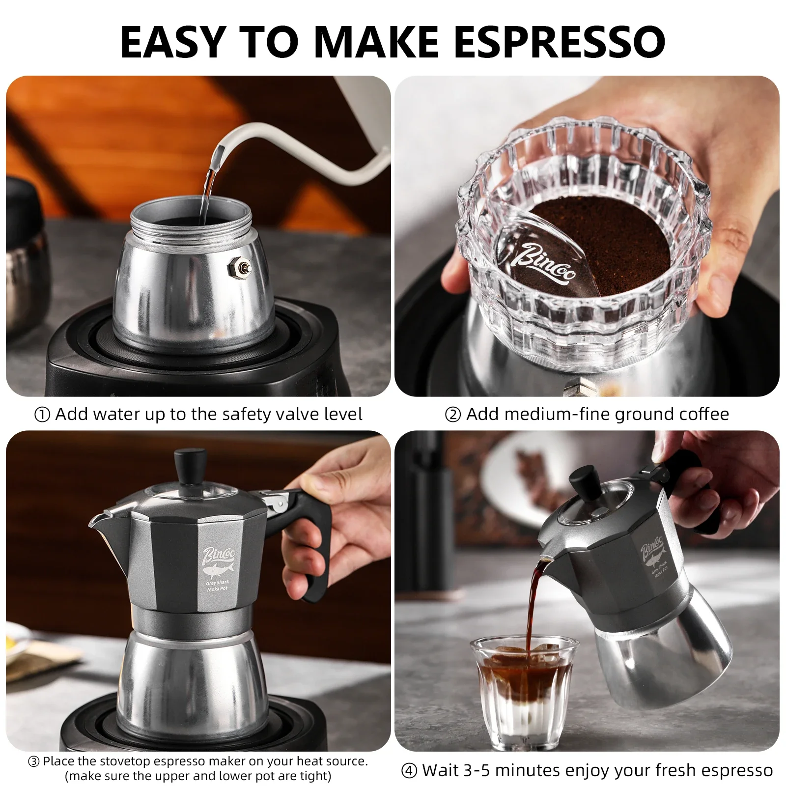 Bincoo Caffettiera Moka a Dopp - Coffee Equipment Accessories recensione e prezzo